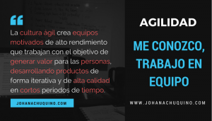 Me conozco, trabajo en equipo - JohanaChuquino.com